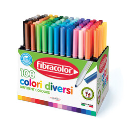 Fibracolor Colori Diversi Keçeli Boya Kalemi Seti 100 Renk - 1