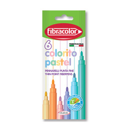 Fibracolor Colorito Pastel 6 Renk Keçeli Kalem - 1