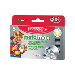 Fibracolor Metal Max Metalik Keçeli Kalem 5 Renk - 1