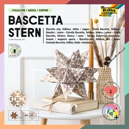 Folia Bascetta Stern Çift Taraflı Origami Kağıdı 15x15 cm. 32 Yaprak GRAFİK BEYAZ - 1