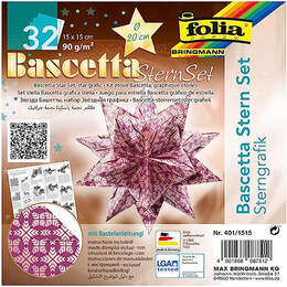 Folia Bascetta Stern Çift Taraflı Origami Kağıdı 15x15 cm. 32 Yaprak MOR - 1