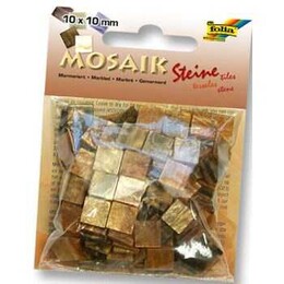 Folia Mermer Desenli Mozaik Taşı 10x10 mm. 190 Adet KAHVERENGİ - 1