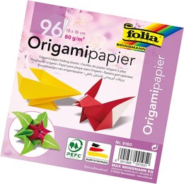 Folia Origami Kağıdı 19x19 cm. 12 Renk 96 Yaprak - 1