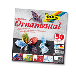 Folia Ornamental Desenli Origami Kağıdı 20x20 cm. 5 Motif 50 Yaprak - 1