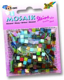 Folia Parlak Mozaik Taşı 5x5 mm. 700 Adet 20 RENK KARIŞIK - 1