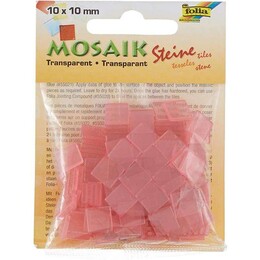 Folia Transparan Mozaik Taşı 10x10 mm. 190 Adet AÇIK PEMBE - 1