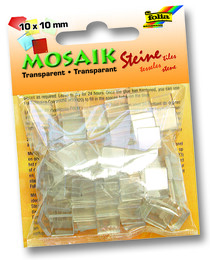 Folia Transparan Mozaik Taşı 10x10 mm. 190 Adet BEYAZ - 1