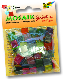 Folia Transparan Mozaik Taşı 10x10 mm. 190 Adet KARIŞIK RENK - 1