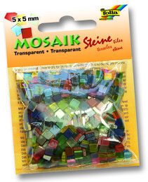 Folia Transparan Mozaik Taşı 5x5 mm. 700 Adet 20 RENK KARIŞIK - 1