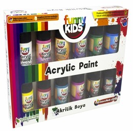 Funny Kids Akrilik Boya Seti 12 Renk x 20 ml. - 1