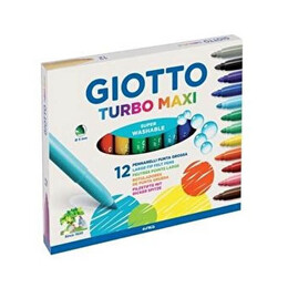 Giotto Turbo Maxi Jumbo Keçeli Kalem 12 Renk (454000) - 1