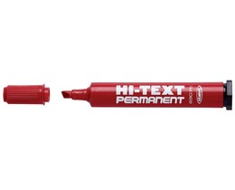 Hi-Text 830PC Kesik Uçlu Permanent Kalem 6.0 mm. Kırmızı - 1