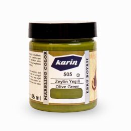 Karin Ebru Boyası 105 ml. 505 Zeytin Yeşili - 1