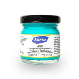 Karin Ebru Boyası 40 ml. 408 Kobalt Turkuaz - 1