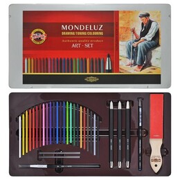 Koh-i Noor Mondeluz Aquarell Art Set Sulandırılabilir Resim Kalemi Seti 32 Parça Metal Kutu - 1