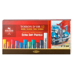 Koh-i Noor Toison D'or Extra Soft Pastel Boya Seti (Kalın) 12 Renk - 1