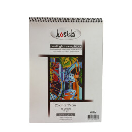 Kosida Painting & Drawing Blok Resim Defteri 25x35 cm. 180 gr. 15 yaprak - 1