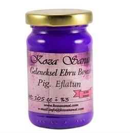 Koza Geleneksel Ezilmiş Ebru Boyası 105 cc. Pigment Eflatun - 1