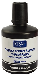 Kraf Beyaz Tahta Kalemi Mürekkebi 100 ml. SİYAH - 1