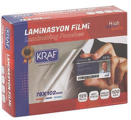 Kraf Laminasyon Filmi 78x102 mm 125 Micron 100'lü - 1