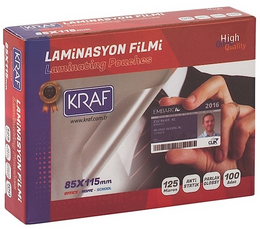 Kraf Laminasyon Filmi 85x115 mm 125 Micron 100'lü - 1