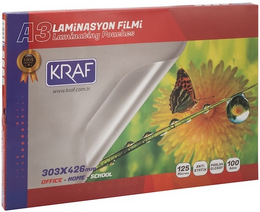 Kraf Laminasyon Filmi Parlak A3 125 Micron 100'lü - 1