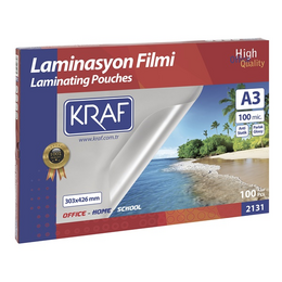 Kraf Laminasyon Filmi Parlak A3 100 Micron 100'lü - 1