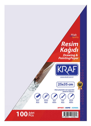 Kraf Resim Kağıdı 25x35 cm. 100'lü Paket - 1