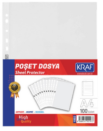 Kraf XL Poşet Dosya A4 100'lü Paket - 1