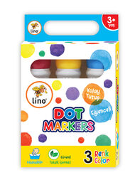 Lino Dot Markers Yıkanabilir Keçeli Boya Kalemi 3 Renk - 1