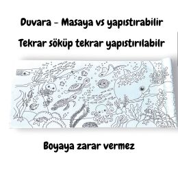 Lino Yapışkanlı Rulo Boyama Kağıdı 200x30 cm. SEA WORLD - 2