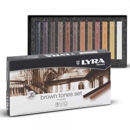 Lyra Polycrayons Soft - Toz Pastel Boya Seti 12 Renk KAHVERENGİ TONLAR - 1