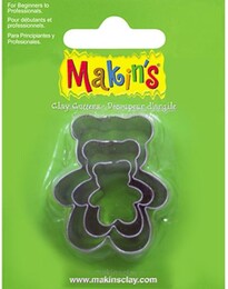 Makin's Clay Polimer Kil Kesme Kalıbı 3 Parça Ayı Teddy - 1