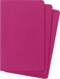 Moleskine Chaier 3'lü Günlük Defter Çizgili L Boy 13x21 cm. 80 Sayfa Kinetik Pembe - 3