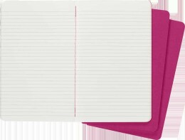 Moleskine Chaier 3'lü Günlük Defter Çizgili L Boy 13x21 cm. 80 Sayfa Kinetik Pembe - 6