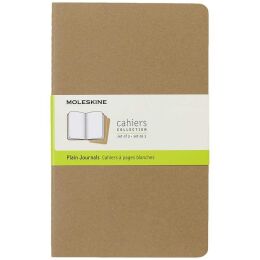 Moleskine Chaier 3'lü Günlük Defter Çizgisiz L Boy 13x21 cm. 80 Sayfa Kraft - 1