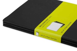 Moleskine Chaier 3'lü Günlük Defter Çizgisiz L Boy 13x21 cm. 80 Sayfa Siyah - 2