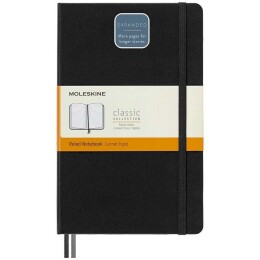 Moleskine LG Sert Kapak Çizgili Defter L Boy 13x21 cm. 400 Sayfa Siyah - 1