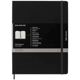 Moleskine Pro Notebook Sert Kapak Defter XL Boy 19x25 cm. 192 Sayfa Siyah - 1