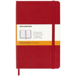 Moleskine Sert Kapak Çizgili Defter M Boy 11.5x18 cm. 208 Sayfa Scarlet Kırmızı - 1