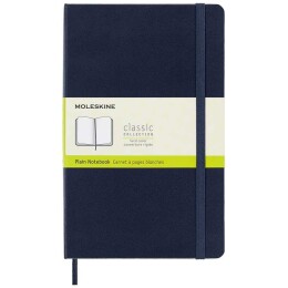 Moleskine Sert Kapak Çizgisiz Defter L Boy 13x21 cm. 240 Sayfa Safir Mavi - 1