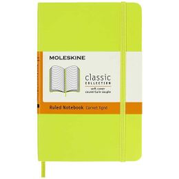 Moleskine Yumuşak Kapak Çizgili Defter Cep Boy 9x14 cm. 192 Sayfa Limon Yeşili - 1