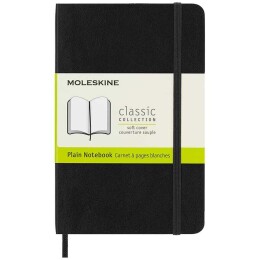 Moleskine Yumuşak Kapak Çizgisiz Defter Cep Boy 9x14 cm. 192 Sayfa Siyah - 1