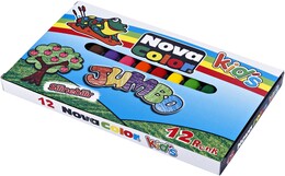 Nova Color Jumbo Üçgen Crayon Mum Boya 12 Renk - 1