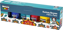 Nova Color Kumaş Boyası Seti 6 Renk x 30 ml. - 1