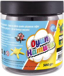 Nova Color Oyun Hamuru Tek Renk Kova 500 gr. Siyah - 1