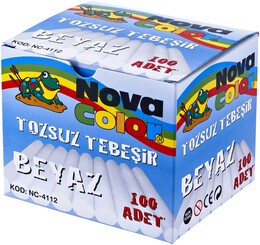 Nova Color Tozsuz Tebeşir Beyaz 100'lü - 1