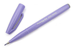 Pentel Fude Touch Brush Sign Pen Fırça Uçlu Kalem BLUE VIOLET - 1