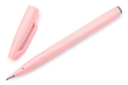 Pentel Fude Touch Brush Sign Pen Fırça Uçlu Kalem PALE PINK - 1