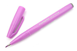 Pentel Fude Touch Brush Sign Pen Fırça Uçlu Kalem PINK PURPLE - 1